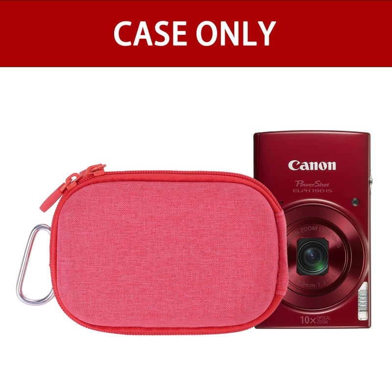 Aenllosi Hard Carrying Case Replacement for Canon PowerShot ELPH 170/180/190/300/330/340/350/360 Digital Camera (Carrying Case, Red) - Image 4